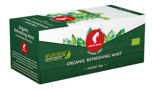 9000403945459 - JULIUS MEINL ORGANIC REFRESHING MINT HERBAL TEA 25 TEA BAGS - PLASTIC FREE PACKAGING & BIODEGRADEABLE FILTER