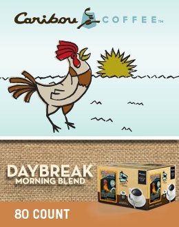 9006403011507 - CARIBOU COFFEE * DAYBREAK MORNING BLEND * 80 K-CUPS FOR KEURIG BREWERS