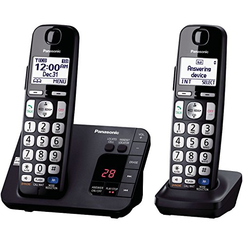 0090090128494 - PANASONIC KX-TGE232B CORDLESS PHONE, 2 HANDSETS