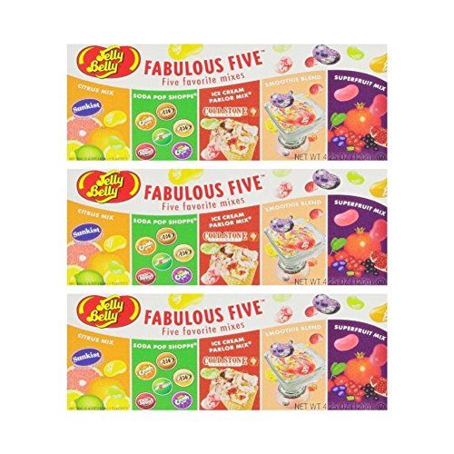 0090125495218 - JELLY BELLY FABULOUS FIVE GIFT BOX (PACK OF 3)