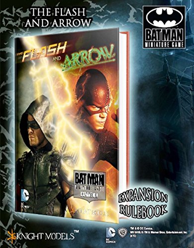 0090125919578 - THE FLASH AND THE ARROW RULEBOOK AND BLACK FLASH PROMO BATMAN MINIATURE GAME