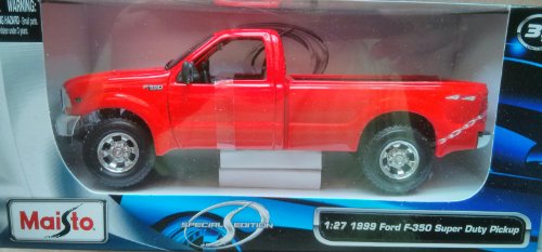0090159319375 - MAISTO SPECIAL EDITION 1999 FORD F-350 SUPER DUTY PICKUP RED (1:27)