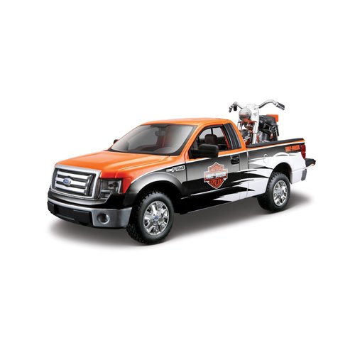0090159321736 - MAISTO 1:24 SCALE FORD F-150 STX AND HARLEY DAVIDSON '58 FLH DUO GLIDE DIECAST VEHICLES (STYLES MAY VARY)