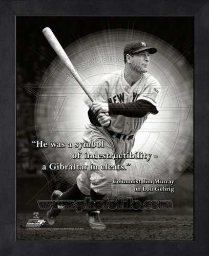 0000903630250 - LOU GEHRIG NEW YORK YANKEES PRO QUOTES FRAMED 8X10 PHOTO #2