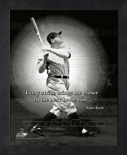 0000903630267 - BABE RUTH NEW YORK YANKEES PRO QUOTES FRAMED 8X10 PHOTO #1