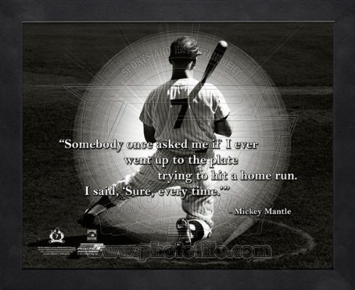 0000903630298 - MICKEY MANTLE NEW YORK YANKEES PRO QUOTES FRAMED 8X10 PHOTO #1