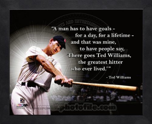 0000903630335 - TED WILLIAMS BOSTON RED SOX PRO QUOTES FRAMED 8X10 PHOTO