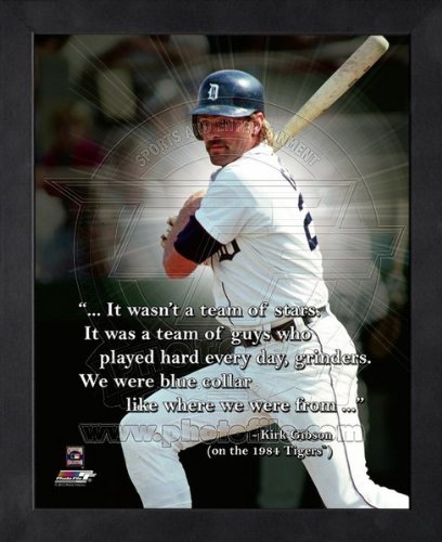 0903630367607 - KIRK GIBSON DETROIT TIGERS PRO QUOTES FRAMED 8X10 PHOTO