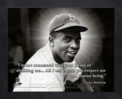 0903630367669 - JACKIE ROBINSON BROOKLYN DODGERS PRO QUOTES FRAMED 8X10 PHOTO #2