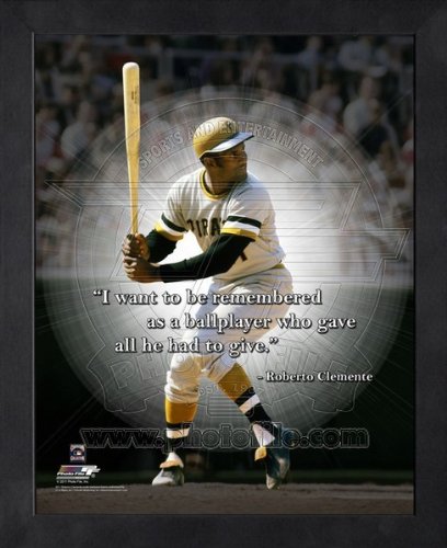 0903630369830 - ROBERTO CLEMENTE PITTSBURGH PIRATES PRO QUOTES FRAMED 8X10 PHOTO