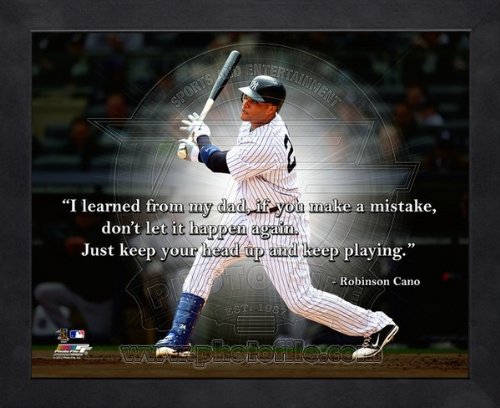 0903630369861 - ROBINSON CANO NEW YORK YANKEES PRO QUOTES FRAMED 8X10 PHOTO