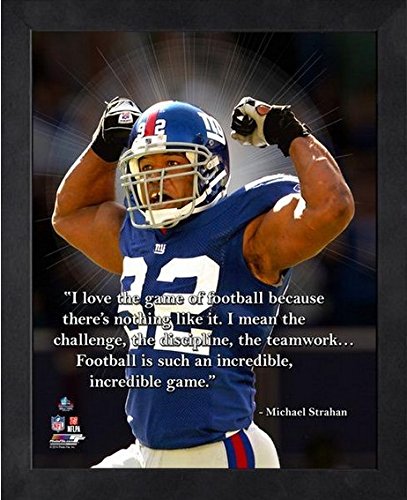 0903630565409 - MICHAEL STRAHAN NEW YORK GIANTS NFL PROQUOTES® PHOTO (SIZE: 9 X 11) FRAMED