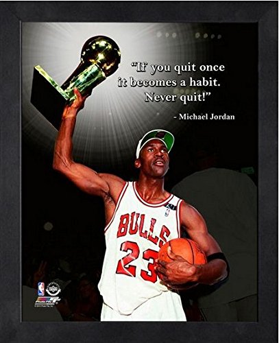 0903630574548 - MICHAEL JORDAN CHICAGO BULLS NBA PROQUOTES® PHOTO (SIZE: 17 X 21) FRAMED
