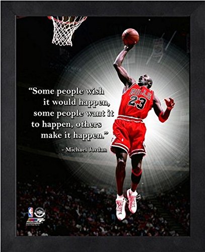 0903630574579 - MICHAEL JORDAN CHICAGO BULLS NBA PROQUOTES® PHOTO (SIZE: 17 X 21) FRAMED