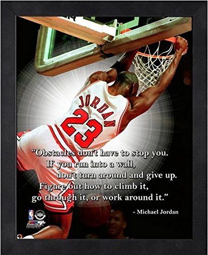 0903630574609 - MICHAEL JORDAN CHICAGO BULLS NBA PROQUOTES® PHOTO (SIZE: 17 X 21) FRAMED