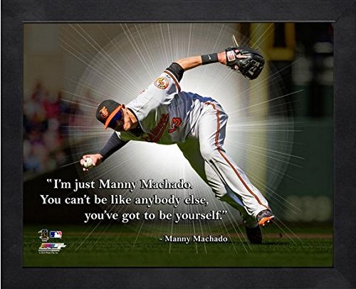 0903630574739 - MANNY MACHADO BALTIMORE ORIOLES MLB PROQUOTES® PHOTO (SIZE: 9 X 11) FRAMED