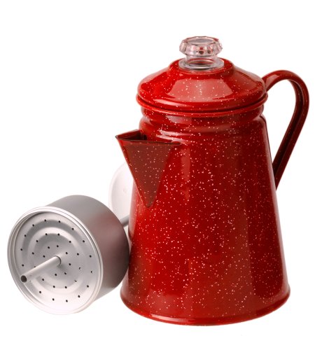 0090497012549 - GSI OUTDOORS 8 CUP PERCOLATOR, RED #01254