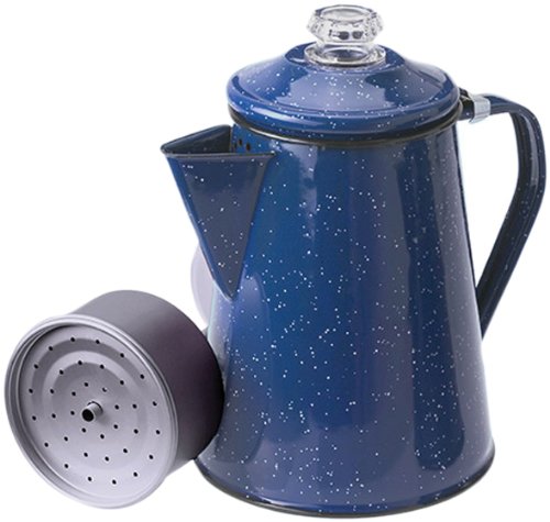 0090497151545 - GSI OUTDOORS 15154 8 CUP BLUE ENAMELED STEEL PERCOLATOR