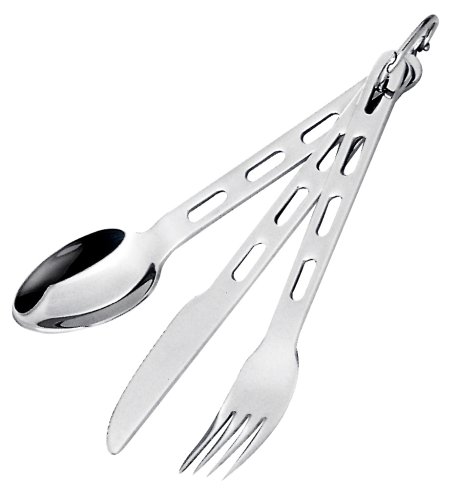 0090497610035 - GSI OUTDOORS GLACIER STAINLESS RING CUTLERY SET - 3 PIECE
