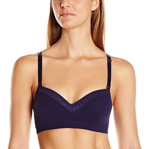 0090563349968 - HANES WOMEN'S SEAMLESS SOFTCUP BRA, ANCHOR NAVY, X LARGE