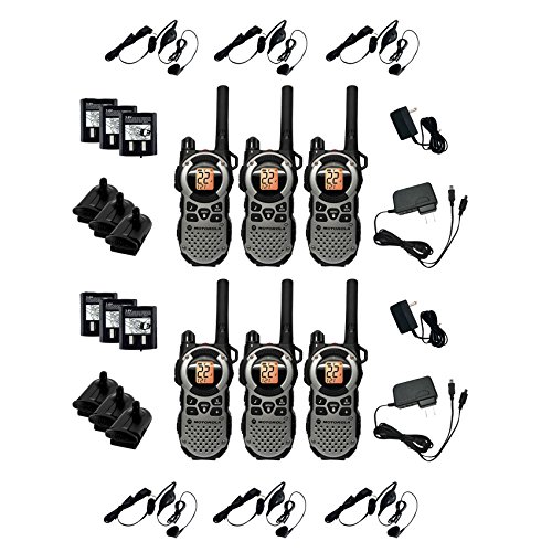 0907152732363 - 6 PACK MOTOROLA MT352TPR OUTDOOR CAMPING HUNTING FISHING 35-MILE RANGE 22-CHANNEL FRS TWO-WAY RADIO 6 PACK (INCLUDING ALL ACCESSORIES)