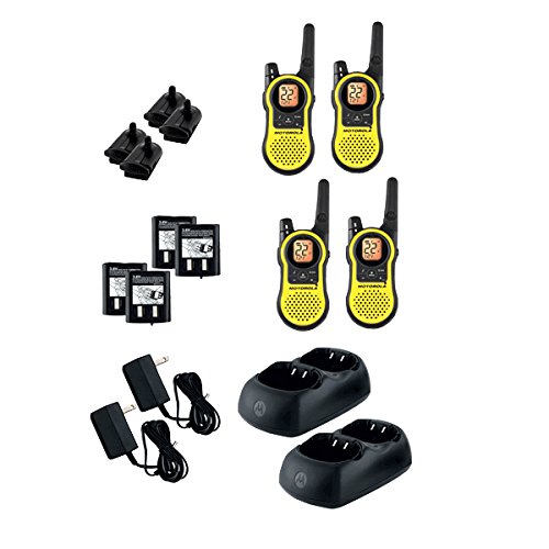 0907153214776 - 4 PACK MOTOROLA MH230R - OUTDOOR CAMPING HUNTING FISHING HIKING/TRAILING 23-MILE RANGE 22-CHANNEL FRS/GMRS 2 WAY RADIO 4 PACK