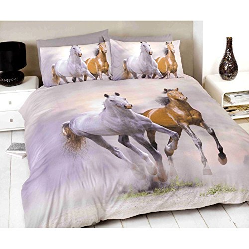9088705541029 - GALLOPING HORSES SINGLE/US TWIN DUVET COVER AND PILLOWCASE SET