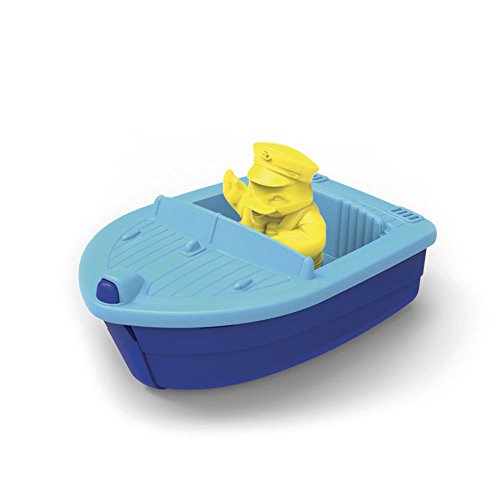 0090945624775 - GREEN TOYS LAUNCH BOAT, BLUE