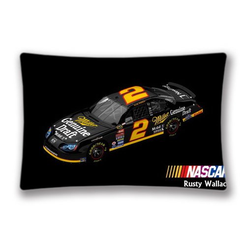 9096549882024 - NASCAR RUSTY WALLACE TWIN SIDES PRINTED PILLOWCASE CUSTOM CAR AUTO RACING SPORT 20X30 INCHES ZIPPERED RECTANGLE PILLOW COVER