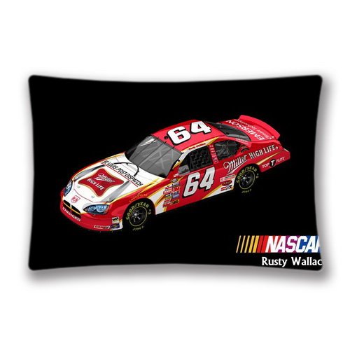 9096549882055 - NASCAR RUSTY WALLACE TWIN SIDES PRINTED PILLOWCASE CUSTOM CAR AUTO RACING SPORT 20X30 INCHES ZIPPERED RECTANGLE PILLOW COVER