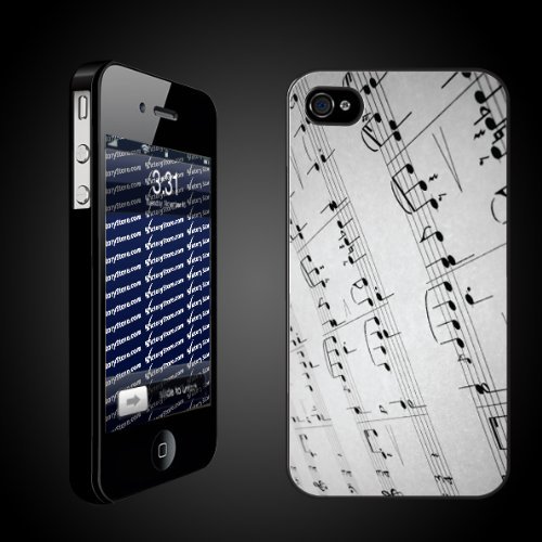 0091037240347 - VICTORY MUSICAL THEME IPHONE CASE DESIGNS PAGE MUSIC/MUSICAL NOTES - PROTECTIVE IPHONE 4/4S HARD CASE-CLEAR