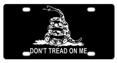 9111357460391 - FASHION BEST DESIGN GADSDEN FLAG DON'T TREAD ON ME METAL LICENSE PLATE TAG ART CAR ACCESSORIES METAL LICENSE PLATE FRAME (NEW) 12 X 6