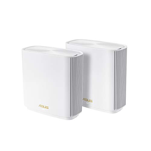 0091128522963 - ASUS ZENWIFI AX6600 TRI-BAND MESH WIFI 6 SYSTEM (XT8 2PK) - WHOLE HOME COVERAGE UP TO 5500 SQ.FT & 6+ ROOMS, AIMESH, INCLUDED LIFETIME INTERNET SECURITY, EASY SETUP, 3 SSID, PARENTAL CONTROL, WHITE