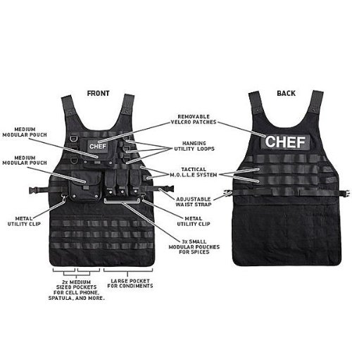 0091131100349 - TACTICAL CHEF APRON BY THINKGEEK