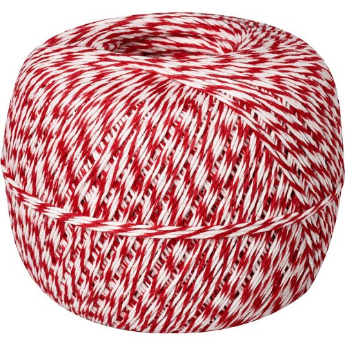 0091131224861 - RED WHITE BAKER'S TWINE 1/2 LB SPOOL (APPROX 1500 FEET / 500 YARDS)