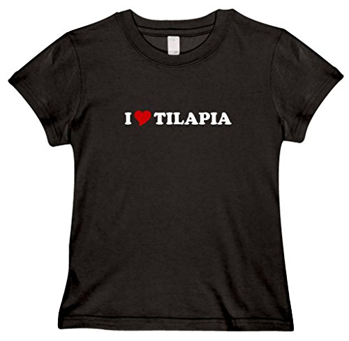 0009118919471 - GILDAN I LOVE TILAPIA MISSY WOMEN'S FIT REGULAR T-SHIRT BLACK M