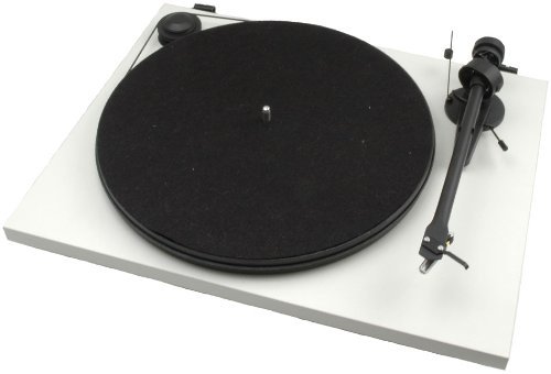 9120050438255 - PRO-JECT ESSENTIAL II WHITE TURNTABLE WITH ORTOFON OM 5E CARTRIDGE