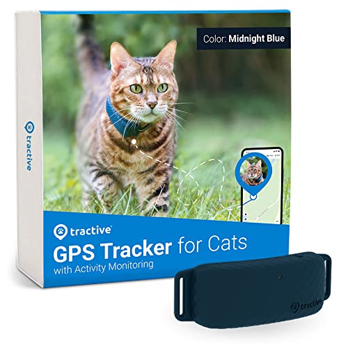 9120056451265 - TRACTIVE WATERPROOF GPS CAT TRACKER - LOCATION & ACTIVITY, UNLIMITED RANGE & WORKS WITH ANY COLLAR (BLUE)