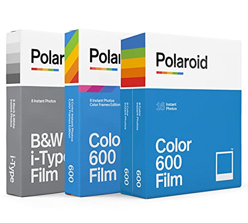 9120096772986 - POLAROID 600 FILM VARIETY PACK - 600 COLOR FILM, B&W FILM, COLOR FRAMES FILM (32 PHOTOS)