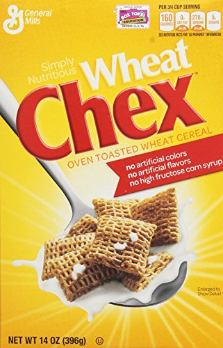 0091201002276 - GENERAL MILLS CHEX CEREAL, WHEAT, 14 OZ (PACK OF 4)