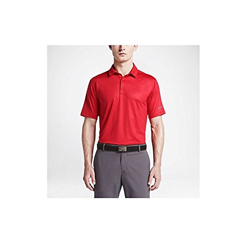 0091208740263 - NIKE GOLF MOBILITY MICRO GEO POLO (UNIVERSITY RED/BLACK/FLAT SILVER) S
