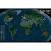 0091212169562 - WALL POPS EARTH AT NIGHT GLOW IN THE DARK MAP DECAL