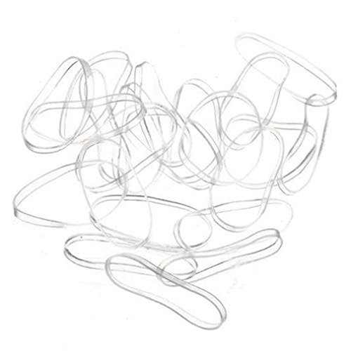 9123456826435 - HOT SALE 100PCS HAIR TIE BAND PONYTAIL HOLDER ELASTIC RUBBER CLEAR WHITE WOMEN