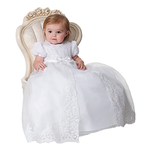 9137969730271 - HERILOOM BABY EMBROIDERED LONG CHRISTENING GOWN 0-24 MONTH 24M