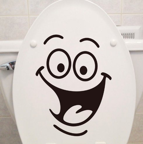 9151989447148 - SMILE FACE TOILET STICKERS DIY PERSONALIZED FURNITURE DECORATION WALL DECALS FRIDGE WASHING MACHINE STICKER BATHROOM CAR GIFT