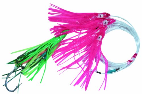 0091533920040 - BLUE WATER CANDY 4.5-INCH SQUID DAISY CHAIN LURE WITH SIZE 8/0 TANDEM HOOKS