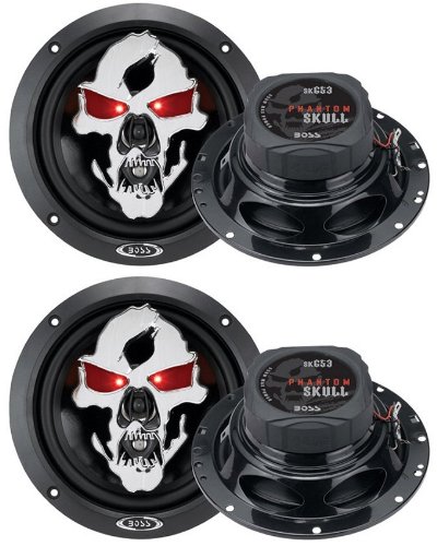 0915402154483 - BOSS SKULL SK653 6.5-INCH 350W 3 WAY COAXIAL SPEAKERS (2 PAIRS)