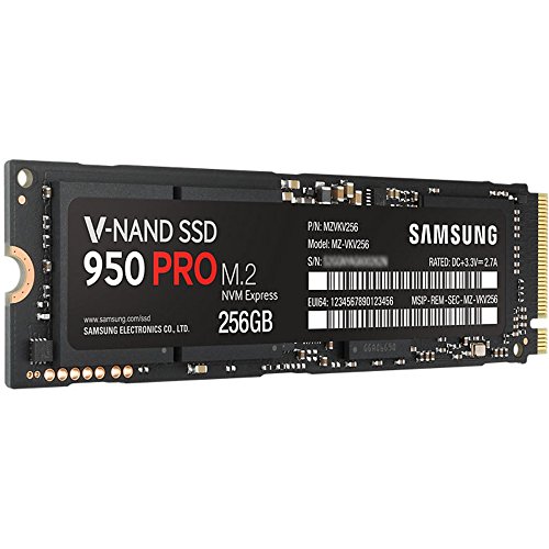 9154403803162 - SAMSUNG 950 PRO SERIES - 256GB PCIE NVME - M.2 INTERNAL SSD (MZ-V5P256BW)