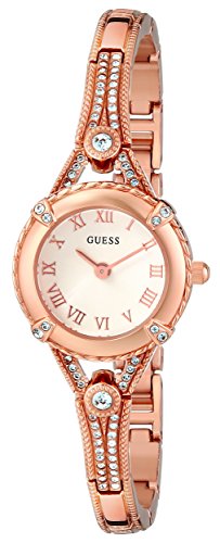 0091661425615 - GUESS LADIES' ROSE GOLD-TONE & CRYSTAL WATCH