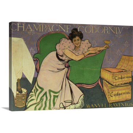0091948361322 - GREAT BIG CANVAS | ”POSTER ADVERTISING CODORNIU CHAMPAGNE” CANVAS WALL ART